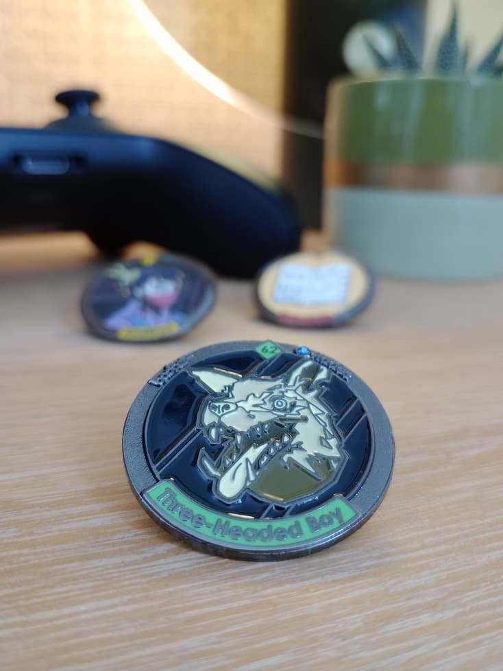 Gaming medals on display